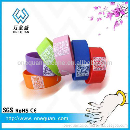 Customized QR ID silicone wristband for promotion
